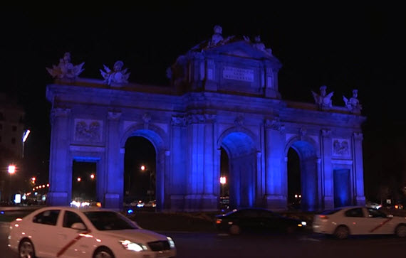 Nueva iluminación LED de la Puerta de Alcalá