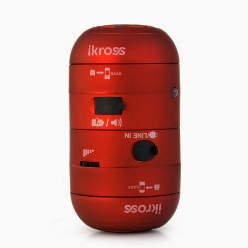  iKross Red 3.5mm Portable Mini Stereo Speakers for Amazon New Kindle Fire HD 7