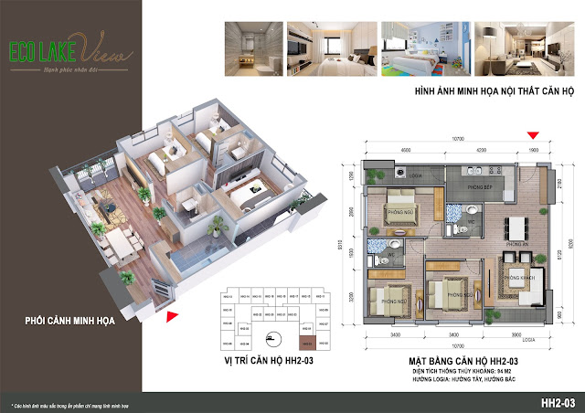 Thiết kế căn hộ 03 tòa HH-02 Eco Lake View Thiết kế căn hộ 03 tòa HH-02 Eco Lake View