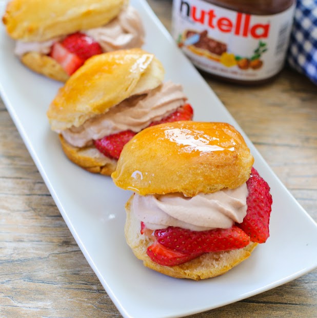 photo of Strawberry Nutella Shortcakes on a plate