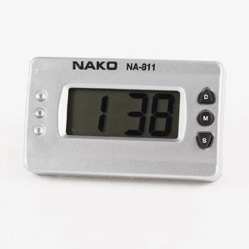  Universal Black Gray Plastic Car Electronic Watch Digital Clock