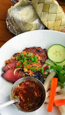 PaaDee Thai comfort food พาดี, Neua Yang, a steak and sticky rice appetizer