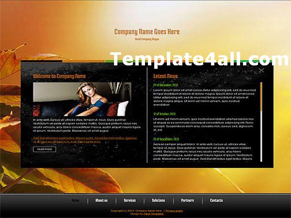 Free Flash Business Website Template Free Flash Business Website Template