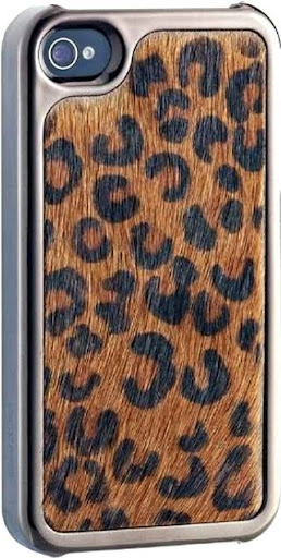 Ozaki iCoat IC865AL No Extinction Hard Case with Leather for iPhone 4/4S - 1 Pack - Retail Packaging - Amur Leopard