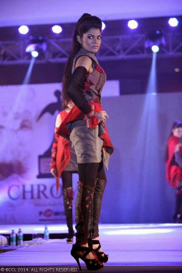 Sonal during a fashion show organized by fashion designing students held in Kolkata. Sonal during a fashion show organized by fashion designing students held in Kolkata.