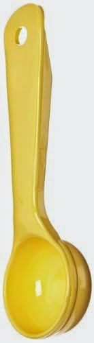 Carlisle 492104 Acetal Solid Measure Miser Short Handle Spoon, 1 oz Capacity, Yellow (Case of 12)