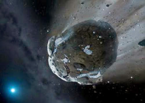Watery Asteroid Found Around Dying Star