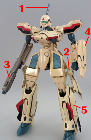 Macross VF-19A VALHALLA III Armament weapon position