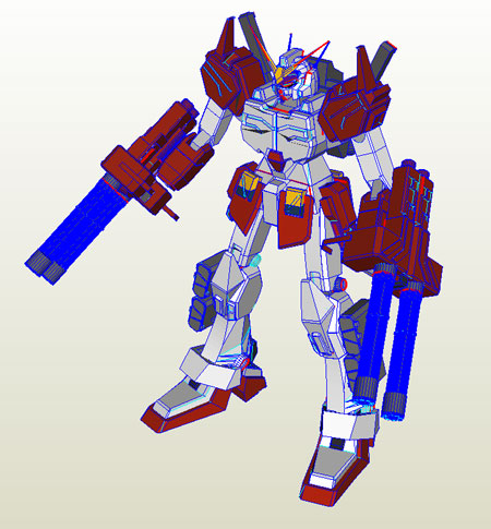 Gundam Heavyarms Papercraft OVA version