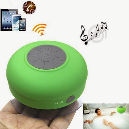  Shower Store Waterproof Wireless Bluetooth Shower Speaker  &  Hands-Free Speakerphone Compatible with All Bluetooth Devices, Apple iPhone 5/5S/5C Siri and All Android Devices (Green)
