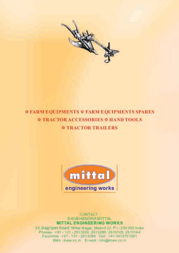Mittal Engineering Works, 28, Baghpat Rd, Shambhu Nagar, Beripura, Meerut, Uttar Pradesh 250002, India, Farm_Equipment_Supplier, state UP