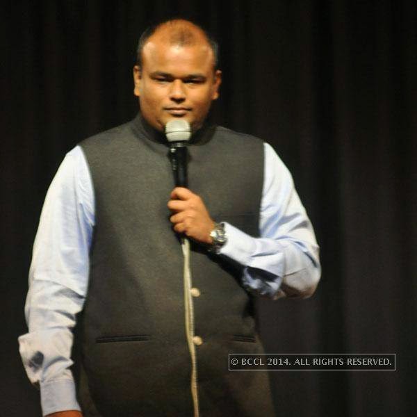 Nishant Joke Singh at Kolkata's Funniest Day, a stand-up comedy event. 