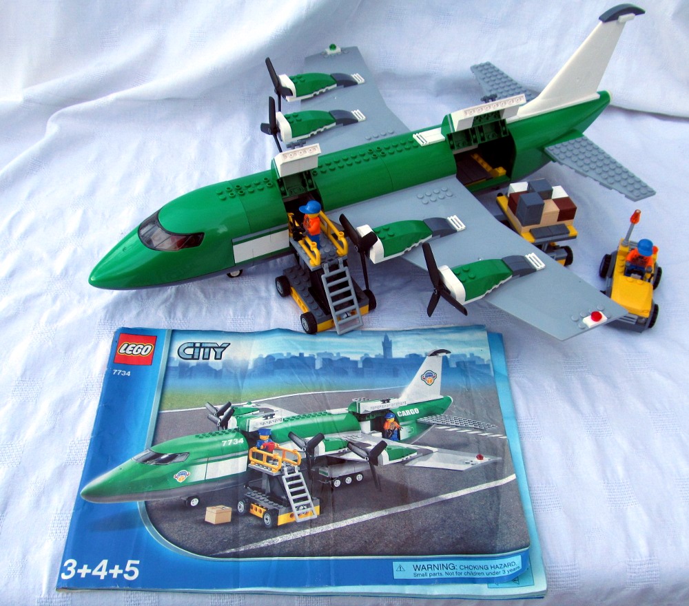 LEGO City 7734 Cargo Plane 100 Complete With 3 Minifigs EBay