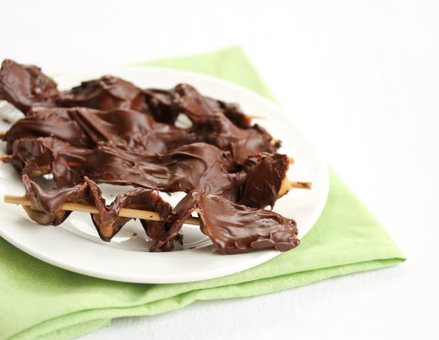 photo of a plate of Chocolate Covered Bacon