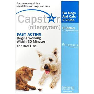  Capstar Dogs & Cats Blue 2-25lbs 6 pk Flea Treatment