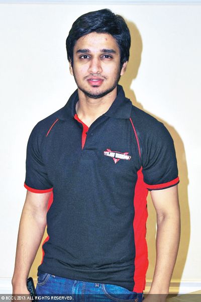 Nikhil snapped during CCL season 3 Telugu Warriors team announcement event, held in the city recently.