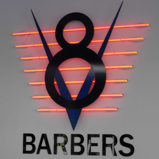V8 Barbers logo