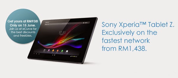 Celcom offers Sony Xperia Tablet Z from as low as RM1438