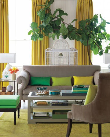 Nhà ngập sắc xanh theo xu hướng Colorblock