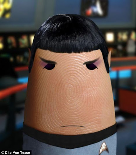 Star Trek's Spock Kreasi Lukisan Diatas Jempol