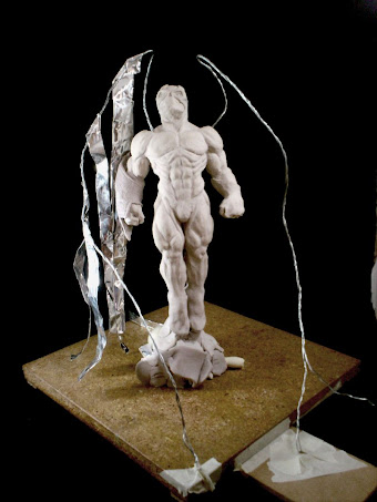 Escultura sin terminar de Spawn Escultura en arcilla polimérica de Spawn