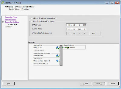 Aprovisionamiento de red para iSCSI en VMware ESXi