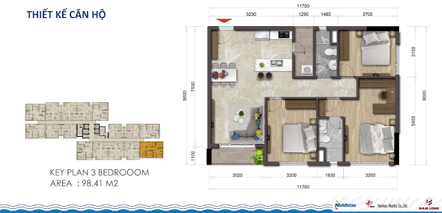 Thiết kế căn hộ Akari City 98m2 Thiết kế căn hộ Akari City 98m2