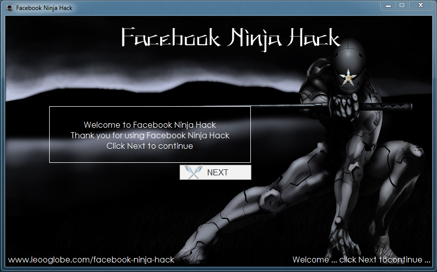 البرنامج معي الشرح Facebook Ninja Hack الفيسبوك النينجا هاك 