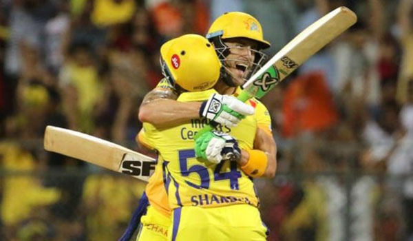 With the Six of Faf du Plessis, CSK entered in Final