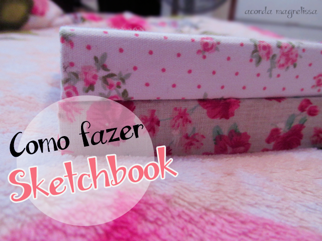 Como fazer sketchbook diy caderno artesanal floral