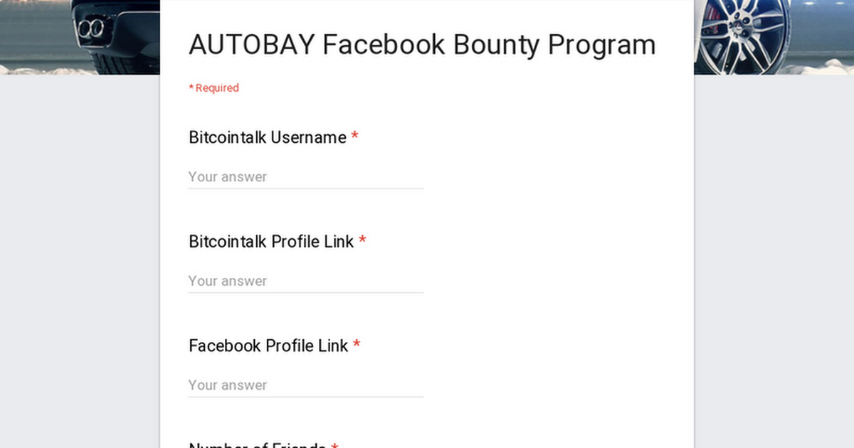 Autobay Facebook Bounty Program - 