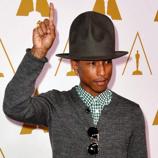 Singer/songwriter Pharrell Williams attends the 86th Academy Awards nominee luncheon, held at The Beverly Hilton Hotel in Beverly Hills, California.