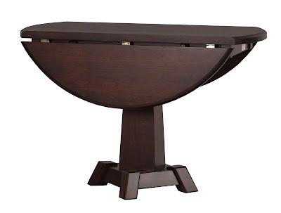 45" Diameter Round Turin Drop-Leaf Table in Rich Cherry