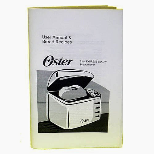  Sunbeam/Oster 102817 breadmaker instruction book.