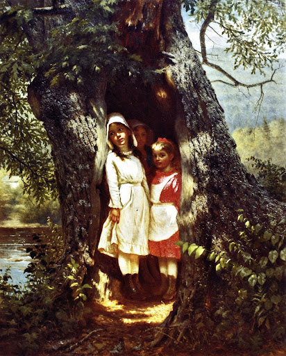 John George Brown - Hiding in the Old Oak