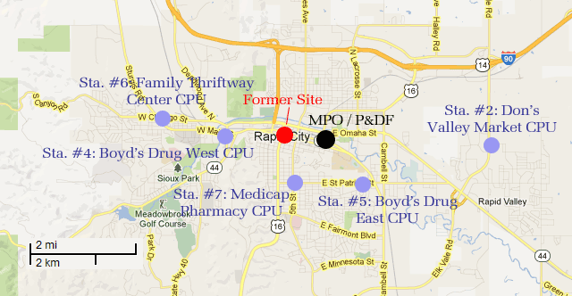 Rapid City, SD postal map