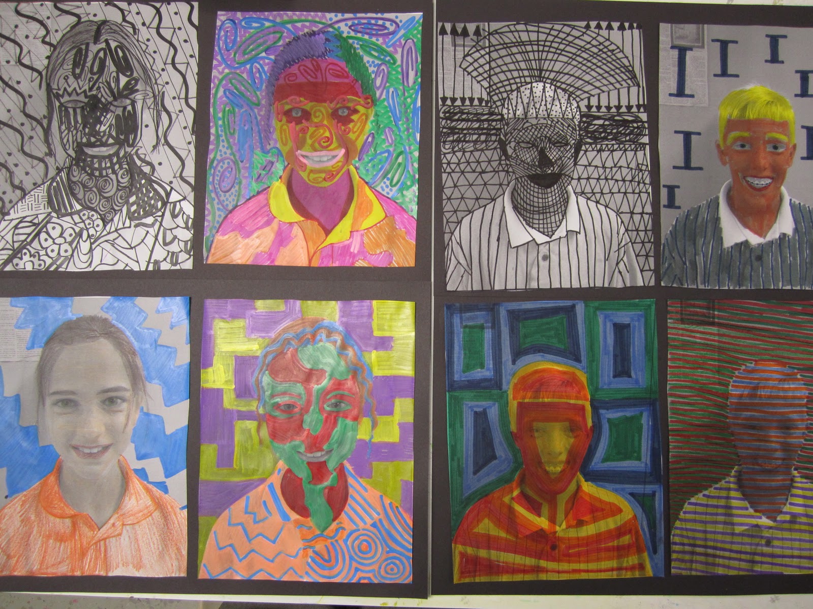 Elements of Art Faces- 6th Grade | ThinkCreateArt