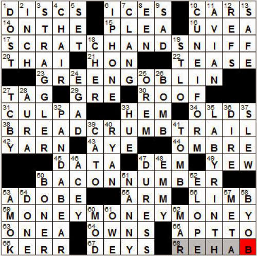 1129 11 New York Times Crossword Answers 29 Nov 11 Tuesday
