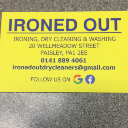 Ironed Out Dry Cleaners logo