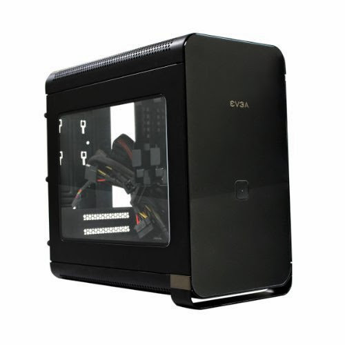  EVGA Hadron Air Mini-ITX Steel Black Chassis with 500W 80Plus Gold Power Supply, Black 110-MA-1001-K1
