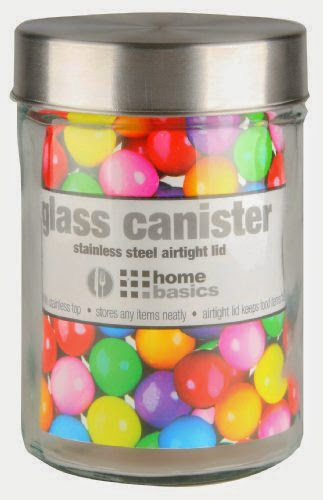  Home Basics Glass Jar Round, Medium