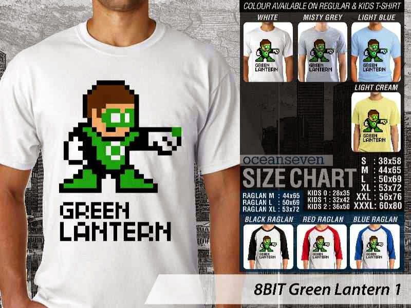 Kaos kartun 8BIT Green Lantern 1