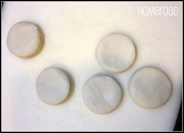 smoothed clay circles