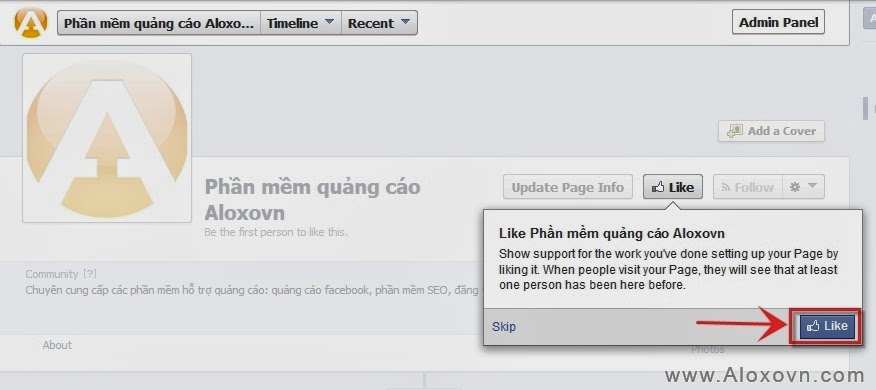 Hoàn thành quá trình tạo fanpage facebook Hoàn thành quá trình tạo fanpage facebook