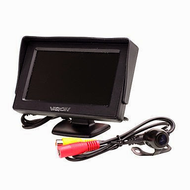  Car Rear View Camera + High-Definition Wide Angle Waterproof CMD Camera + 4.3 Inch Monitor
