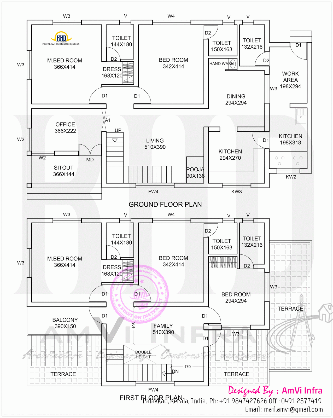 Floor Plan And Elevation Of 2337 Sq