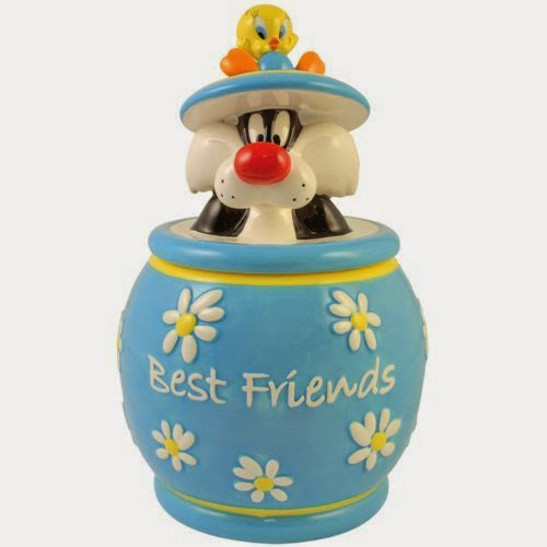  Westland Giftware Looney Tunes Tweety and Sylvester Best Friends Cookie Jar, 10-1/2-Inch
