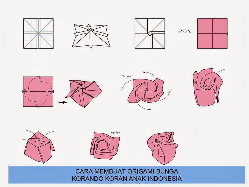 Cara Membuat Origami  Bunga  KORANDO KORAN ANAK INDONESIA