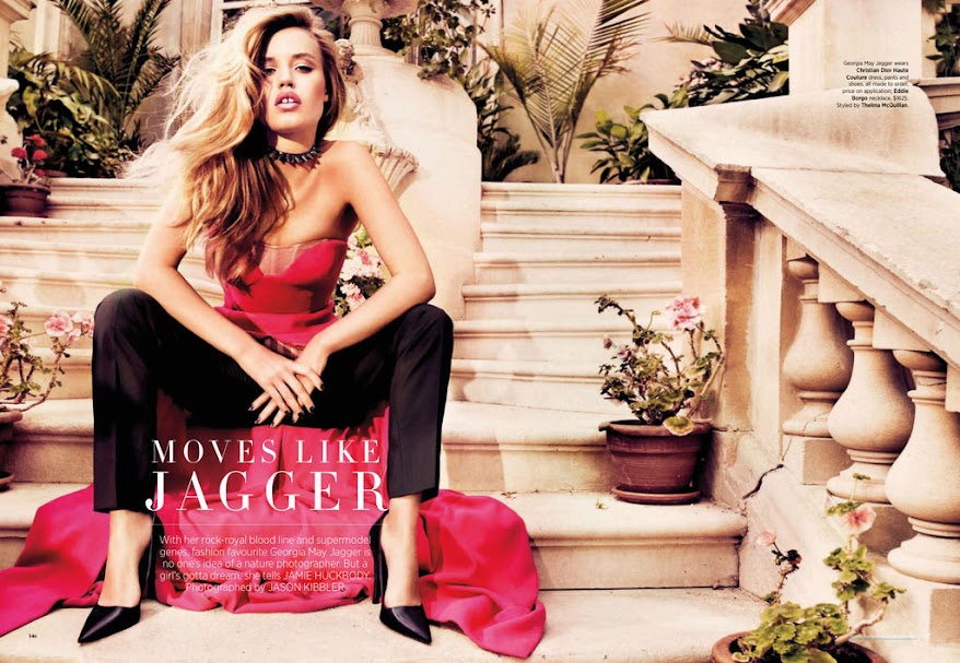 Georgia May Jagger portada de Harper's Bazaar Australia  (diciembre 2012)