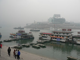 view of Chongqing Grand Theatre across the Jialing River in 2009